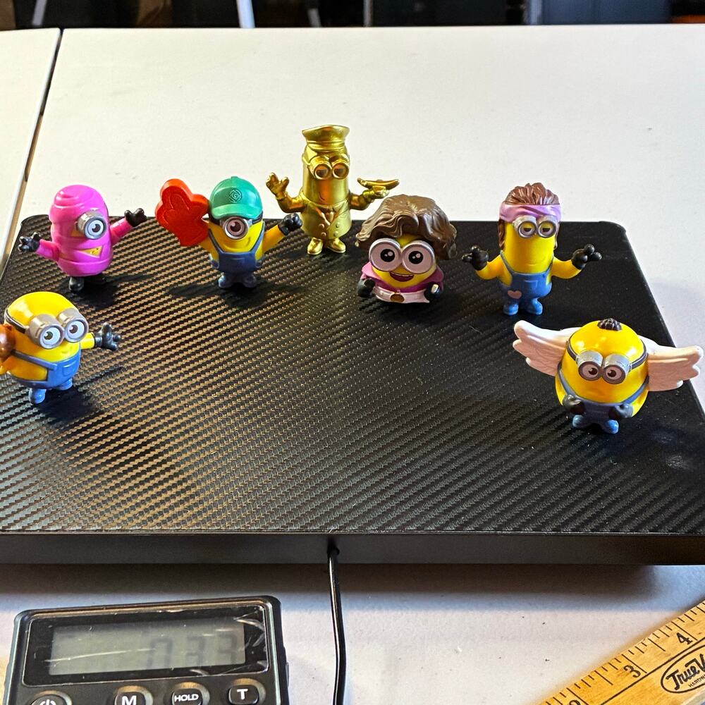 Minions Rise of Gru McDonalds Happy Meal Figures Lot of 7 Gold Minion 2019